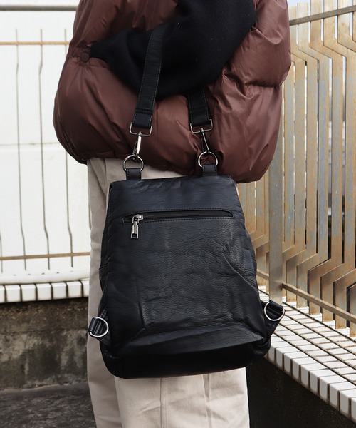 WESTSEA（ウエストシー） デイバック リュック シボ加工 センター 