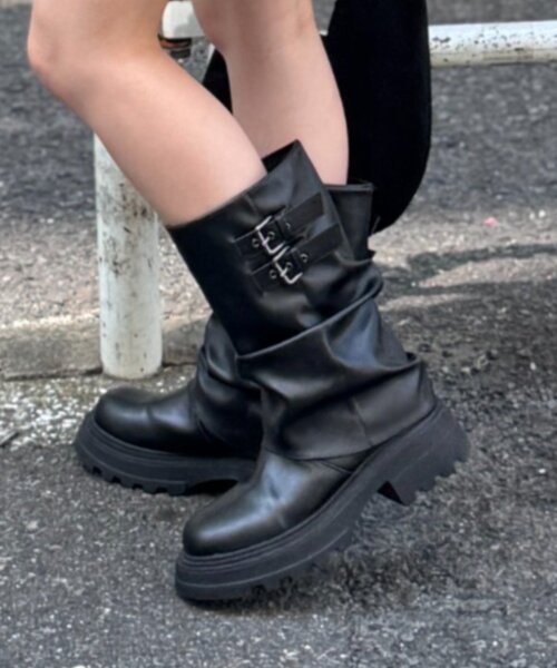w closet（ダブルクローゼット） ブーツ 「25AW」ベルト付カバーミドル
