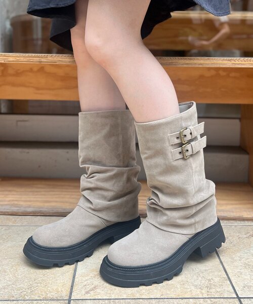 w closet（ダブルクローゼット） ブーツ 「25AW」ベルト付カバーミドル
