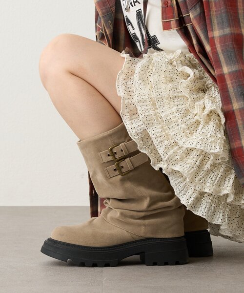 w closet（ダブルクローゼット） ブーツ 「25AW」ベルト付カバーミドル