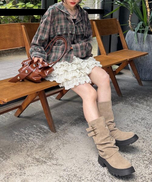 w closet（ダブルクローゼット） ブーツ 「25AW」ベルト付カバーミドル