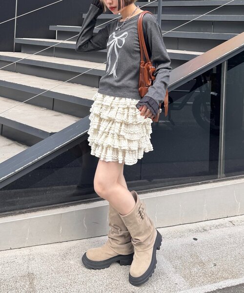 w closet（ダブルクローゼット） ブーツ 「25AW」ベルト付カバーミドル