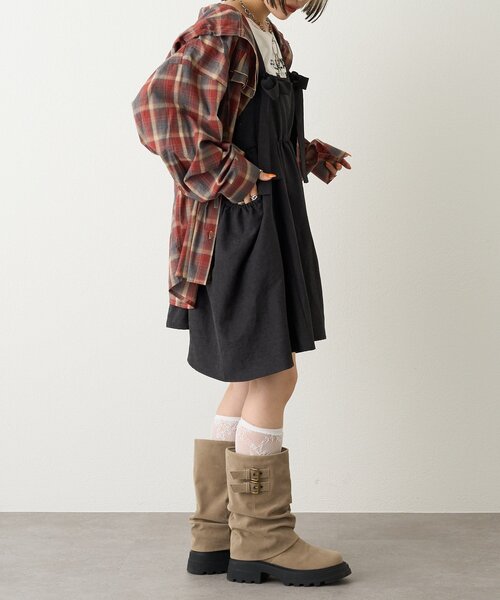 w closet（ダブルクローゼット） ブーツ 「25AW」ベルト付カバーミドル