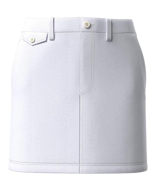 【グレー】全方向コットンストレッチツイル台形スカート <LADIES> (LADIES) PING APPAREL｜全方向コットンストレッチツイル台形スカート <LADIES