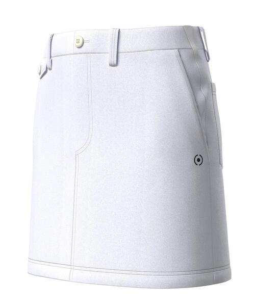 【ホワイト】全方向コットンストレッチツイル台形スカート <LADIES> (LADIES) ホワイト】全方向コットンストレッチツイル台形スカート <LADIES