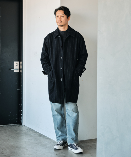 マッキントッシュ　ストライプ ステンカラーコート Mackintosh ステンカラーコート コート MACKINTOSH