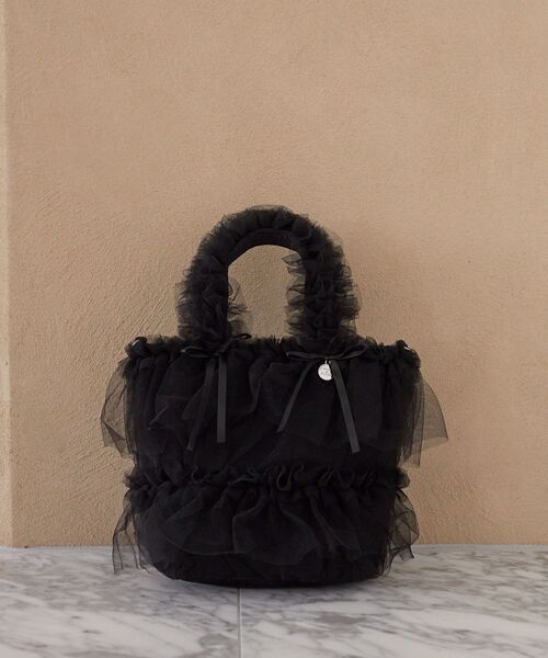 Maison de FLEUR トートバッグ チュールフリル2Wayトートバッグ