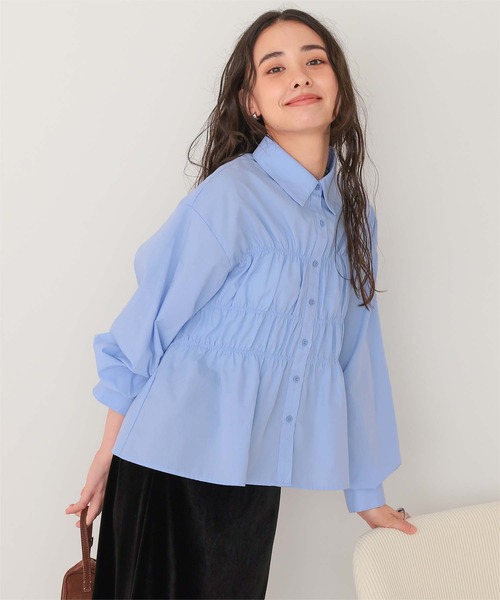 titivate（ティティベイト） ブラウス シャツ シャーリングブラウス