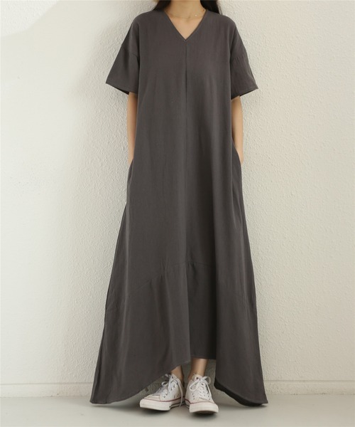 「MAISON DE THERESE」 半袖ワンピース FREE ブラック レディース_画像8