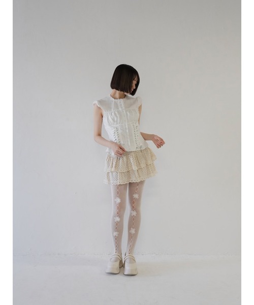 「Uenui」 半袖ブラウス FREE ホワイト レディース_画像3