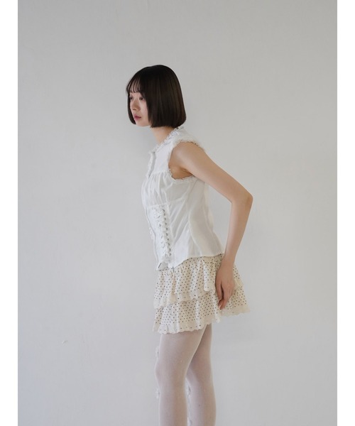 「Uenui」 半袖ブラウス FREE ホワイト レディース_画像5