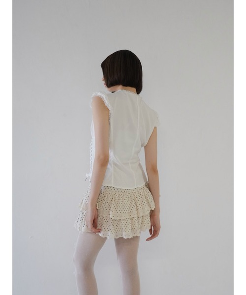 「Uenui」 半袖ブラウス FREE ホワイト レディース_画像6