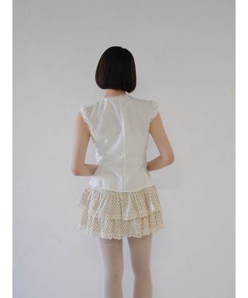 「Uenui」 半袖ブラウス FREE ホワイト レディース_画像7