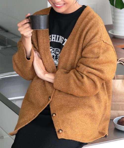 THE CRAFT CREW PRODUCTS カーディガン ウォッシャブル オーバーサイズ THE CRAFT CREW PRODUCTS カーディガン ウォッシャブル オーバーサイズ