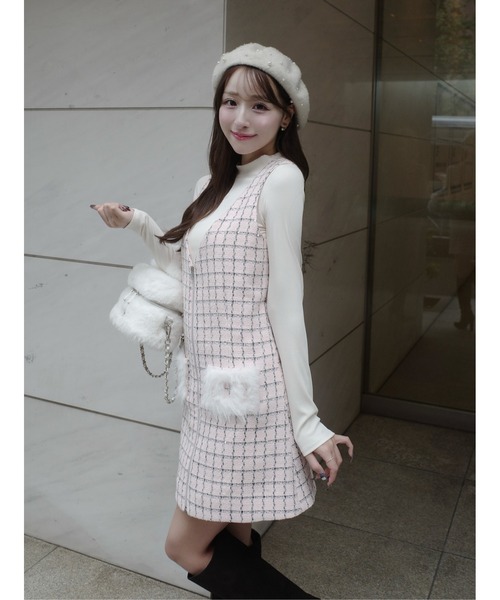 Darich ランダムパールベレー　BRN Darich（ダーリッチ） 帽子 ベレー帽 ランダムパールベレー レディース