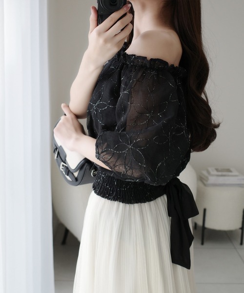 「mily bilet」 半袖カットソー X-LARGE ベージュ レディース_画像2