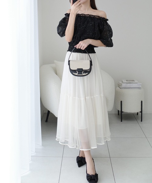 「mily bilet」 半袖カットソー X-LARGE ベージュ レディース_画像4