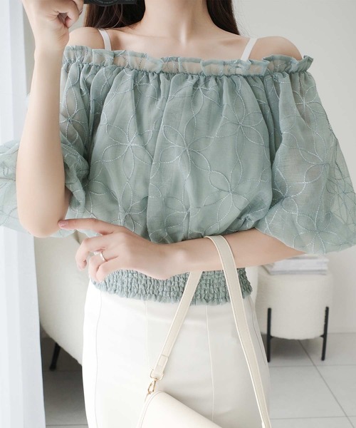 「mily bilet」 半袖カットソー X-LARGE ベージュ レディース_画像9