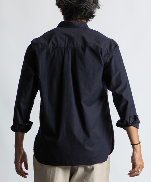 The DUFFER of ST.GEORGE シャツ SHORT COLLAR PO SHIRT：バックサテン