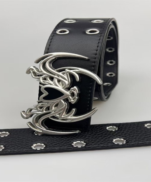 lilful ベルト 「バックル取り外し可能！」Y2Kデザイン リバーシブル