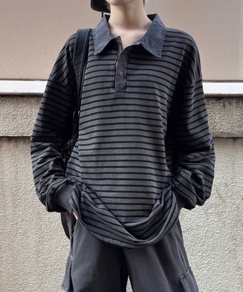 ポロシャツ 「nmtc +」border long sleeve / 「エヌエムティーシー