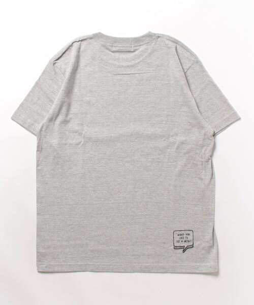 「WORLD WIDE LOVE!」 半袖Tシャツ 1 グレイッシュブルー レディース_画像2