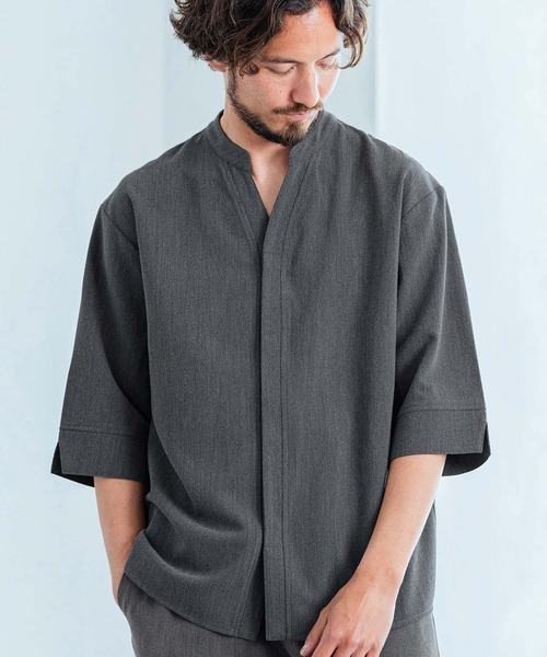 「Magine」 7分袖シャツ 48 ホワイト メンズ_画像8