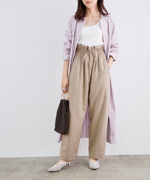 「MADEMOISELLE ROPE'」 イージーパンツ 36 イエロー レディース_画像7