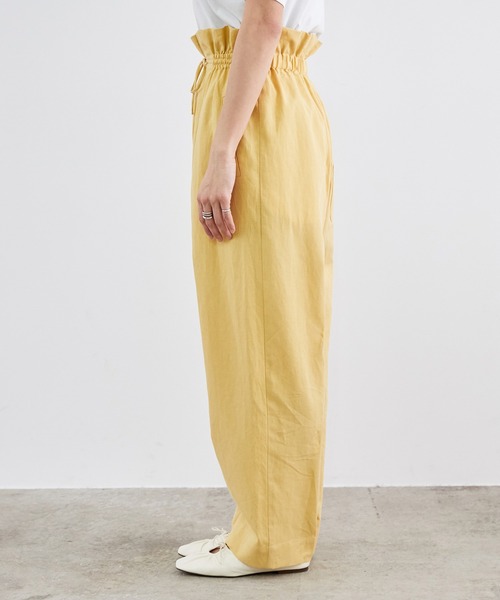 「MADEMOISELLE ROPE'」 イージーパンツ 36 イエロー レディース_画像9