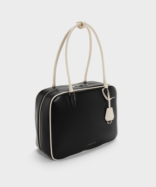 レア⭐️スマイル⭐️ボウリングバッグ CHARLES ＆ KEITH（チャールズ&キース） トートバッグ Sianna