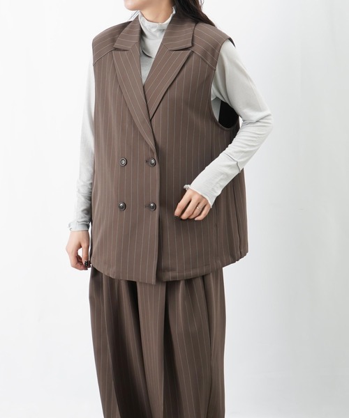 LADY LUCK LUCA ベスト ジレ LC/LLL ストライプベスト レディース