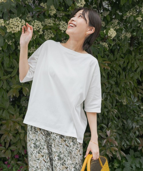 「URBAN RESEARCH DOORS」 半袖カットソー MEDIUM オフホワイト レディース_画像3