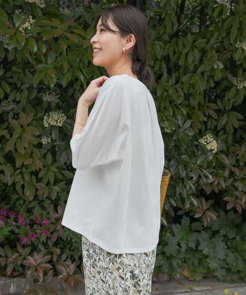 「URBAN RESEARCH DOORS」 半袖カットソー MEDIUM オフホワイト レディース_画像7