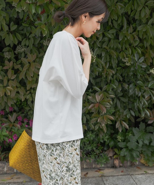 「URBAN RESEARCH DOORS」 半袖カットソー MEDIUM オフホワイト レディース_画像9