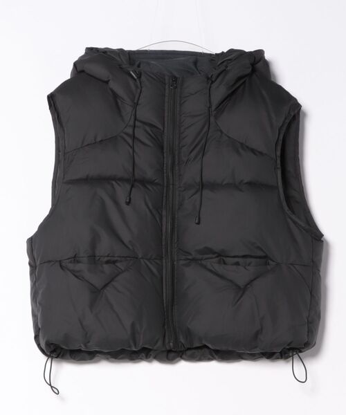ダウンベスト ベスト フード付き エコダウンベスト レディース