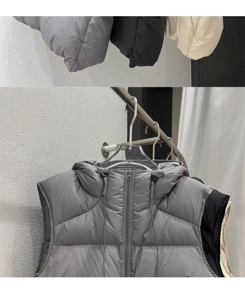 ダウンベスト ベスト フード付き エコダウンベスト レディース