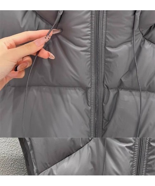 ダウンベスト ベスト フード付き エコダウンベスト レディース