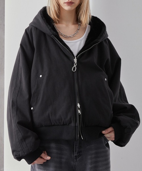 Loose（ルース） コート ジャケット リバーシブルダックファー