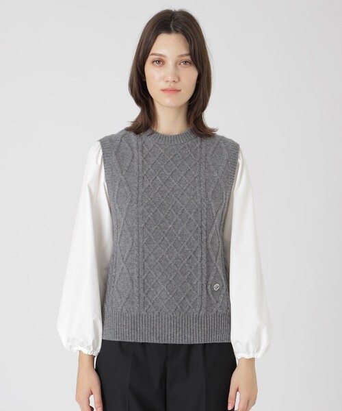 【ブルーレーベルクレストブリッジ】ニットベスト付きカットソー ニットベスト付きカットソー（ニットウェア）｜BLUE LABEL CRESTBRIDGE
