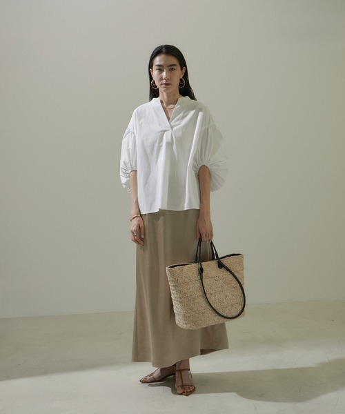 「SALON adam et rope'」 7分袖ブラウス FREE ベージュ レディース_画像3