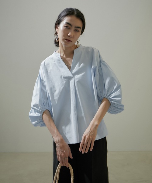 「SALON adam et rope'」 7分袖ブラウス FREE ベージュ レディース_画像5