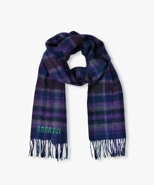 ANNA SUI（アナスイ） マフラー ストール ウールチェックマフラー