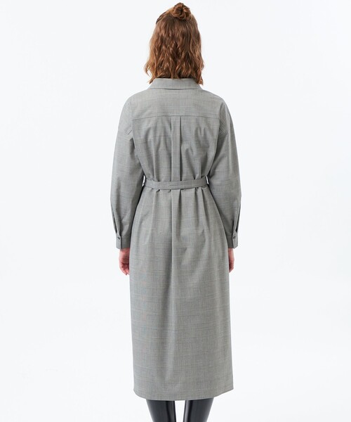 美品☆マッキントッシュフィロソフィー 洗える ウール スキッパーワンピース 濃紺 MACKINTOSH PHILOSOPHY（マッキントッシュフィロソフィー） ワンピース