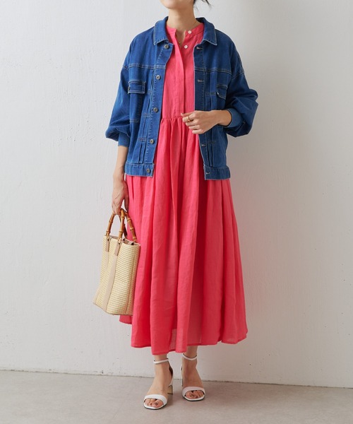 BEARDSLEY（ビアズリー） 長袖ワンピース M ネイビー レディース