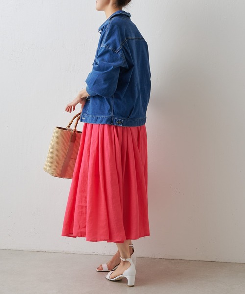 BEARDSLEY（ビアズリー） 長袖ワンピース M ネイビー レディース