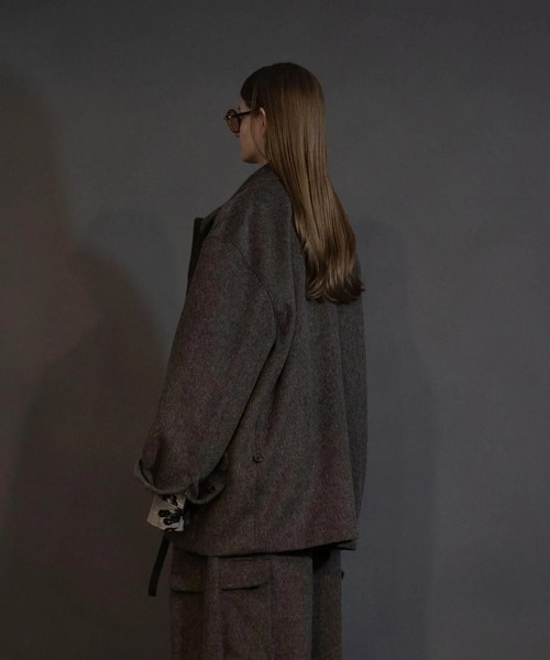 ミリタリージャケット モッズコート 「my beautiful landlet」 ALPACA SHAGGY COVERALL JACKETの画像