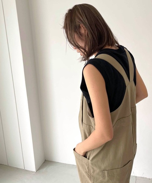 「CANAL JEAN」 「red chop works」オーバーオール 38 キナリ レディースの画像