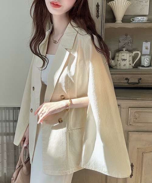 Meiru ジャケット LARGE ベージュ レディース : ZOZOTOWN Yahoo!店