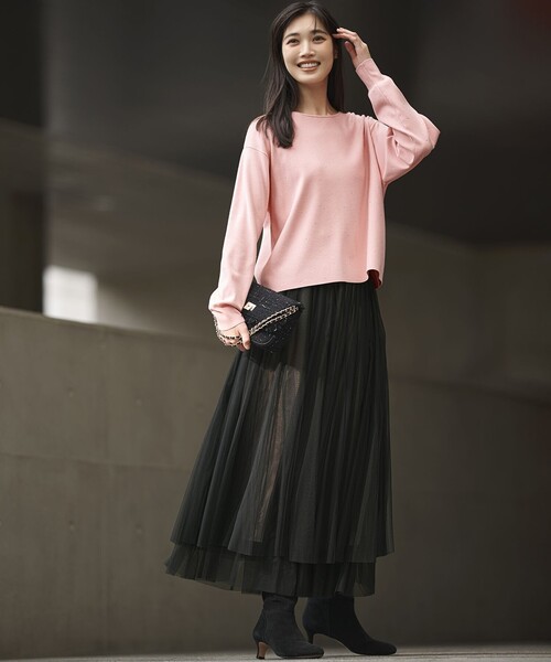 23区（ニジュウサンク） スカート レイヤード チュール スカート