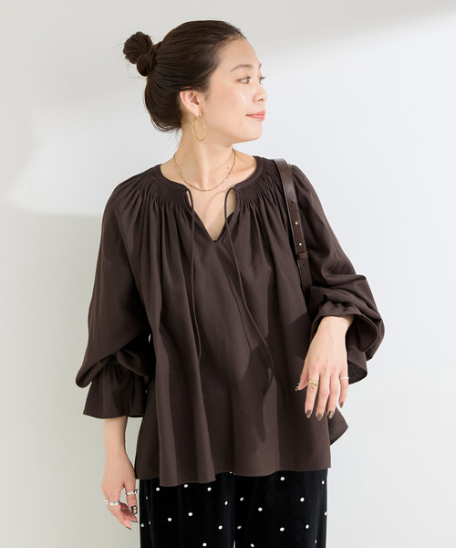 B.C STOCK（ベーセーストック） ブラウス シャツ ウォッシャブル